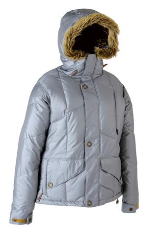 LITA GOING STEADY DOWN SNOWBOARDING JACKET IN SILVER