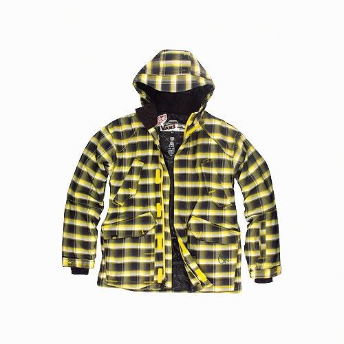 VANS ANDREAS WIIG INSULATED JACKET IN DOWRY YELLOW LUMBER PLAID