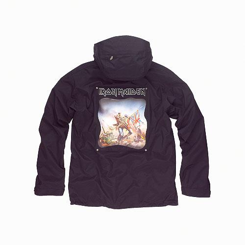 VANS ETIENNE JACKET IN BLACK IRON MAIDEN PRINT (LYDON FIT)