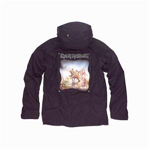 VANS ETIENNE JACKET IN BLACK IRON MAIDEN PRINT (LYDON FIT)