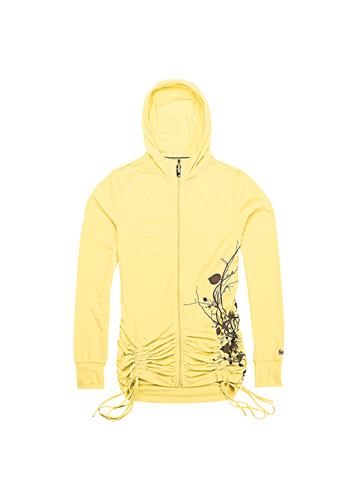 BURTON WOMEN'S PLAYER HOODED FULL-ZIP SWEATSHIRT IN BANANA