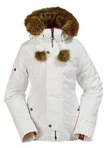 B BY BURTON WOMEN'S INTUITION BOMBER JACKET IN BRIGHT WHITE FEATHER EMBOSS
