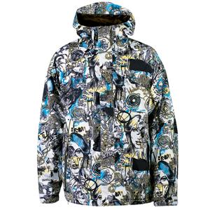 VOLCOM BELIEVER JACKET IN WHITE Z (MICHAEL J. ZEPEDA III PRINT)
