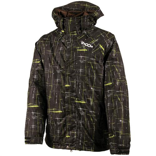 VOLCOM GATHERING JACKET IN PAINTED PLAID BLACK