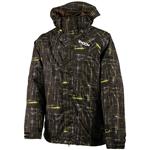 VOLCOM GATHERING JACKET IN PAINTED PLAID BLACK