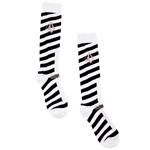 VOLCOM STRIPEY SNOWBOARD SOCKS IN WHITE