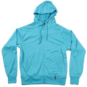 VOLCOM TORQUE BASIC ZIP HYDROPHOBIC SWEATSHIRT IN LIGHT BLUE