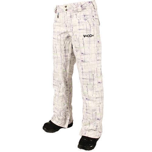 VOLCOM WOMEN'S JERSEY PANT IN PAINTED PLAID WHITE