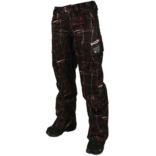 VOLCOM WOMEN'S YUKON INSULATED PANT IN PAINTED PLAID PETAL