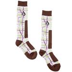 VOLCOM WOMEN'S PAINTED PLAID WOOL SNOWBOARD SOCK IN PAINTED PLAID WHITE