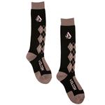 VOLCOM WOMEN'S SNARGYLE ACRYLIC SNOWBOARD SOCK IN BLACK