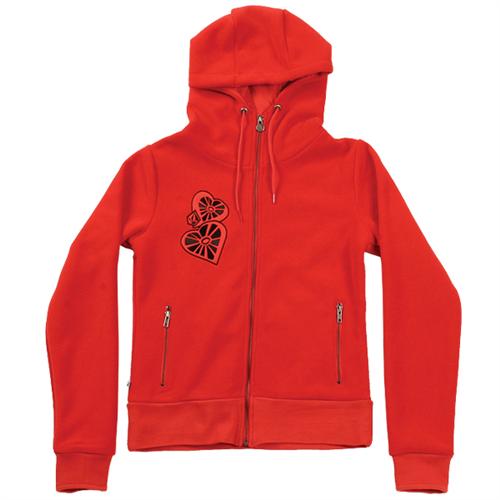 VOLCOM WOMEN'S NAPA HOODED JACKET IN LAVA RED