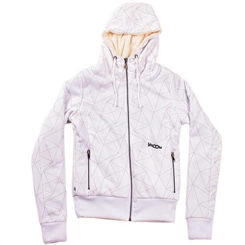 VOLCOM WOMEN'S CRUZ HOODED FULL ZIP JACKET IN WHITE