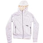 VOLCOM WOMEN'S CRUZ HOODED FULL ZIP JACKET IN WHITE