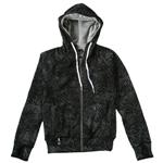 VOLCOM WOMEN'S WOLFSTRIPE HYDROPHOBIC ZIP HOOD SWEATSHIRT IN BLACK