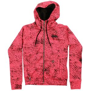 VOLCOM WOMEN'S WOLFSTRIPE HYDROPHOBIC ZIP HOOD SWEATSHIRT IN PINK