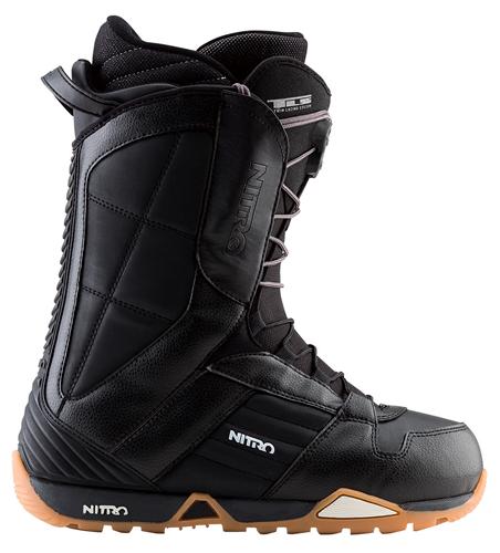 NITRO BARRAGE TLS SNOWBOARD BOOTS IN BLACK,CHARCOAL, AND GUM 