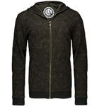 VOLCOM ROWLEY TECH LONG SLEEVE ZIP HOODED SWEATSHIRT IN BLACK