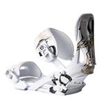 TECH 9 ICON SNOWBOARD BINDINGS IN BLACK AND WHITE COMBO (ONE BLACK AND ONE WHITE)
