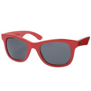 ELECTRIC DETROIT SUNGLASSES WITH RED VINYL FRAMES AND A GREY LENS