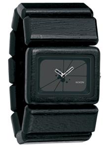 NIXON WOMEN'S VEGA WATCH IN EBONY WOOD FINISH