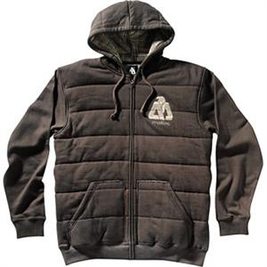 MATIX ASHER LINED ZIP SWEATSHIRT IN HEATHER CHARCOAL