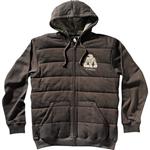 MATIX ASHER LINED ZIP SWEATSHIRT IN HEATHER CHARCOAL