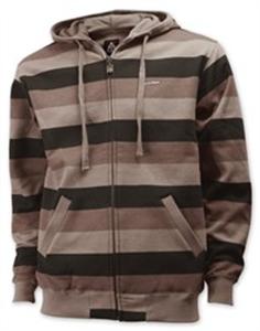 MATIX MELBY 2 ZIP HOODED SWEATSHIRT IN BROWN