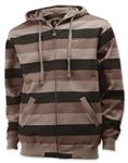 MATIX MELBY 2 ZIP HOODED SWEATSHIRT IN BROWN