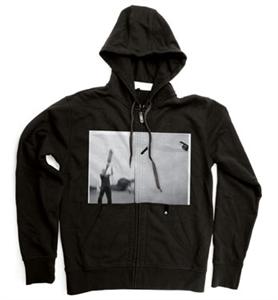 NIXON CONTEXT ZIP HOODED SWEATSHIRT IN BLACK