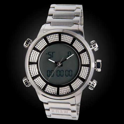 KR3W DIGIT WATCH IN SILVER