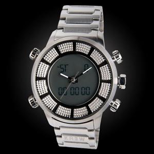 KR3W DIGIT WATCH IN SILVER