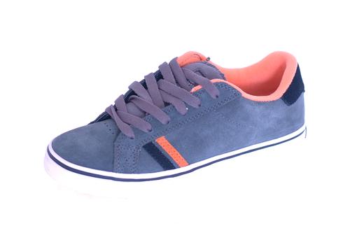EMERICA LEO YOUTH SHOE IN GREY AND ORANGE