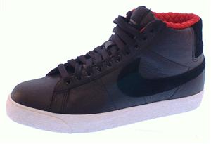 NIKE BLAZER SB ELITE SHOE IN BLACK, BLACK AND VARSITY RED