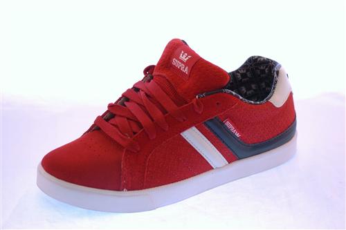 SUPRA SPORT SHOE IN RED SUEDE