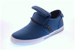 SUPRA CUBAN SHOE IN BLUE LEATHER