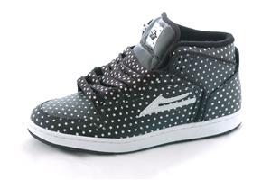 LAKAI TELFORD SHOE IN BLACK LEATHER PRINT