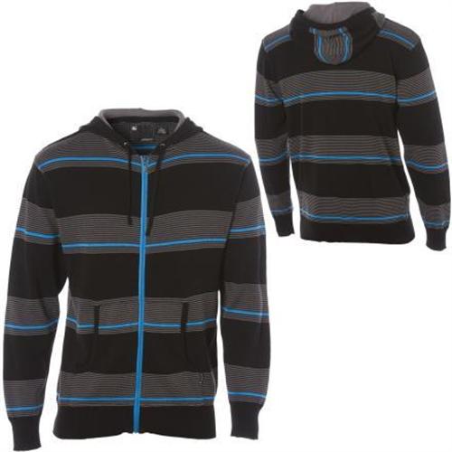 AMBIGUOUS DIVIDED ZIP SWEATHSIRT IN BLACK