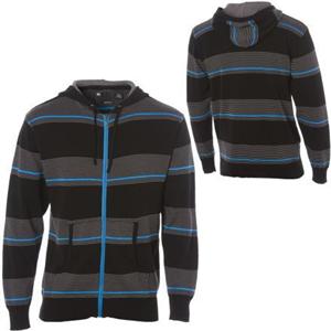 AMBIGUOUS DIVIDED ZIP SWEATHSIRT IN BLACK