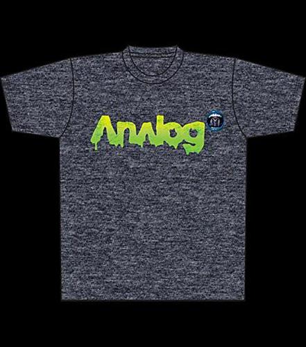 ANALOG PICTURE SHOW FITTED T-SHIRT IN CHARCOAL HEATHER