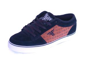FALLEN T-GUNS SHOE IN BLACK, DARK ORANGE, AND ZION