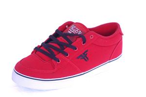 FALLEN T-GUNS SHOE IN RED AND BLACK