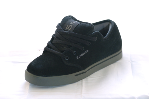 EMERICA FAT LACED SHOES IN BLACK, GREY, AND BLACK