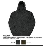 FOURSTAR MILLIKEN ZIP HOODY IN BLACK