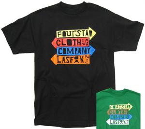 FOURSTAR ARROWS T-SHIRT IN BLACK