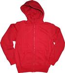 NIKE SB WOOD GRAIN FULL ZIP HOODED SWEATSHIRT IN SPORT RED AND DARK CAYENNE