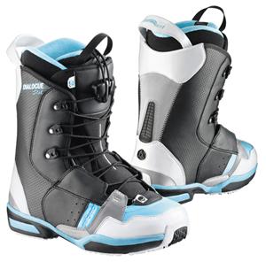 SALOMON DIALOGUE SELECT BOOTS IN BLACK AND FRESH BLUE