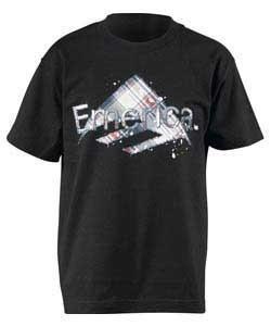 EMERICA TORN T-SHIRT IN BLACK