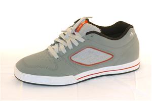 EMERICA REYNOLDS LIGHTS SHOES IN GREY, RED, AND WHITE