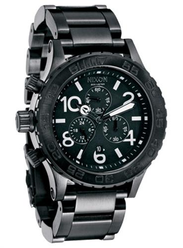 NIXON 42-20 CHRONO WATCH IN ALL BLACK